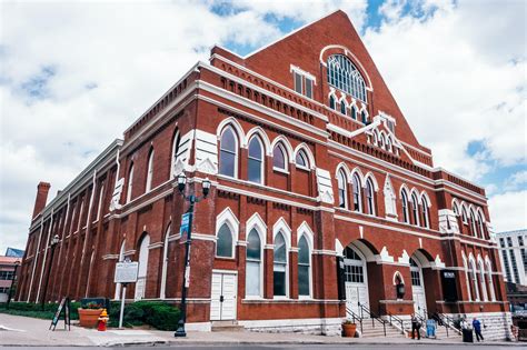 Ryman auditorium tennessee - Oct 8, 2017 · Ryman Auditorium. Built as the Union Gospel Tabernacle between 1888 and 1892, Nashville’s Ryman Auditorium gained international renown from 1943 to 1974 as home to the Grand Ole Opry, the premier live country music radio broadcast of Nashville station WSM. It is recognized as the “mother church” of modern country music. 